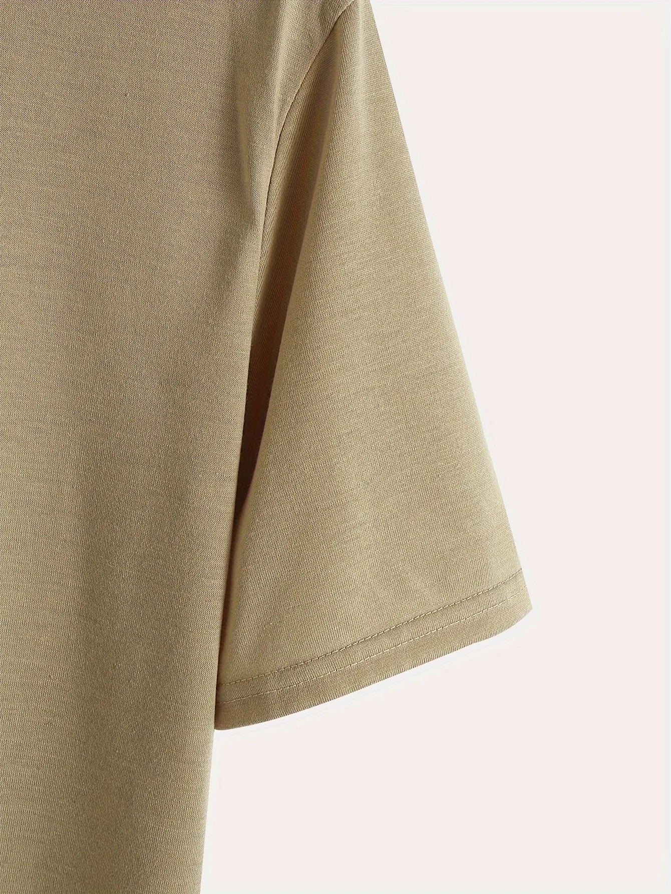 Men's summer earphones with letter print, breathable and comfortable round neck T-shirt, outdoor sports and leisure top