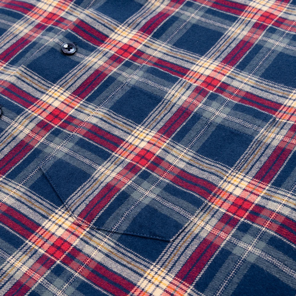 Men's Flannel Shirt Long Sleeve Plaid Button Down Shirts Regular Fit Casual Work Soft Cotton Tops Family Gathering with Pocket