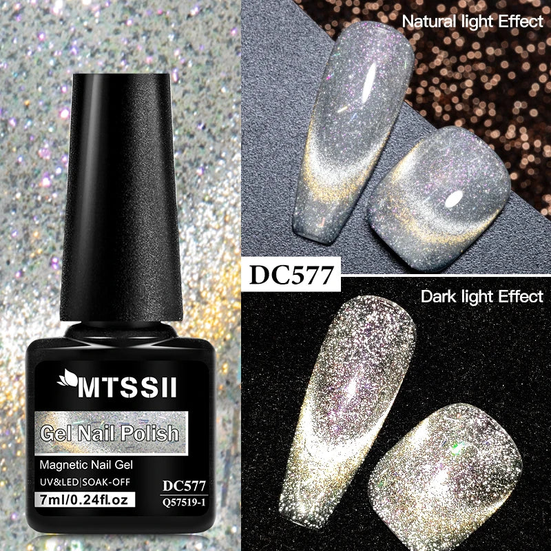7ml Moonlight Magnetic Cat Eye Gel Nail Polish Grey Blue Red Black Autumn and Winter Nails Ultra Shine Soak Off UV Gel Nail Art