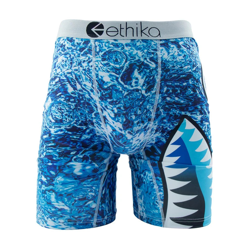 ETHIKA 1Pcs Men Underwear Boxers Breathable Mesh Crotch Mens Trunks Plus Size S-3XL Man Swimming Underpants Men's Panties Trunks