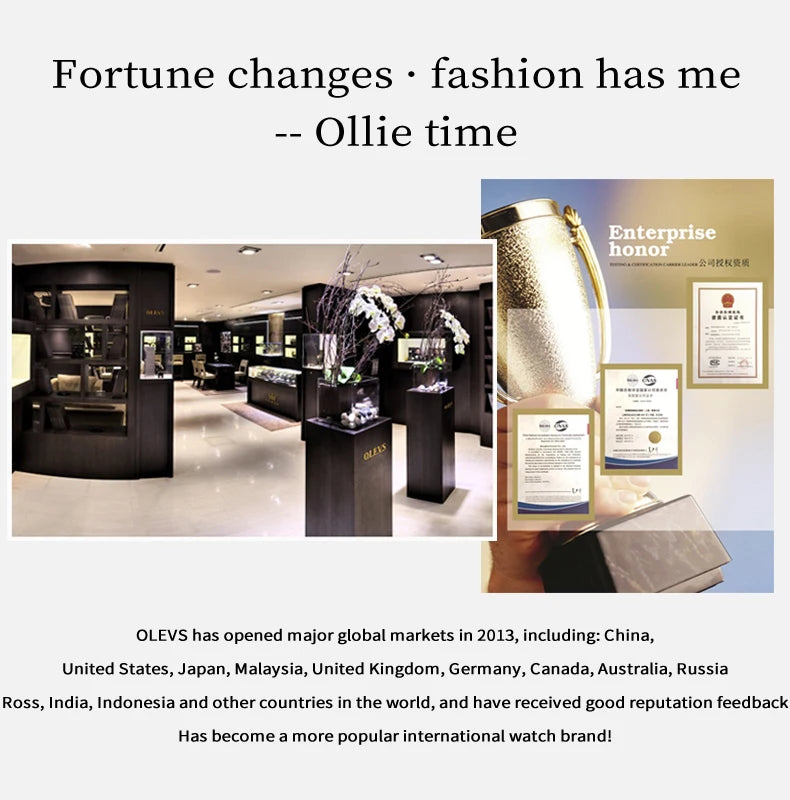 OLEVS Women's Watches Trend Elegant Stainless Steel Original Brand Small Dial Quartz Wristwatch for Lady Waterproof Luminous New