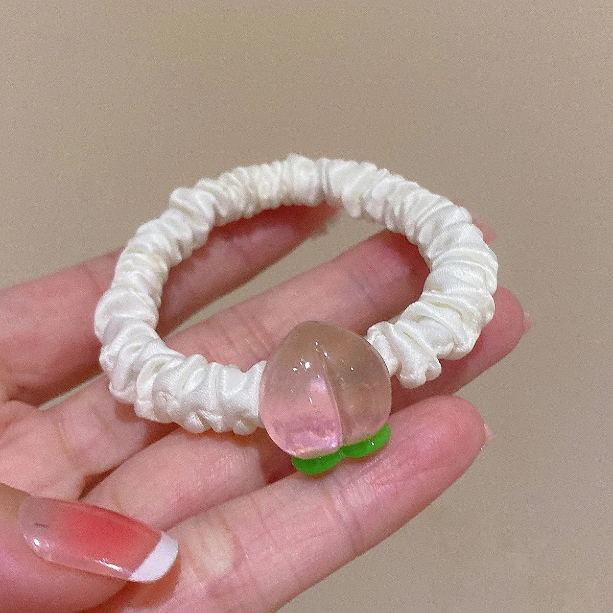 4pcs Real Silk Skinnies Small Scrunchie Set Hair Bow Ties Ropes Bands Skinny Scrunchy Elastics Ponytail Holders for Women Girls