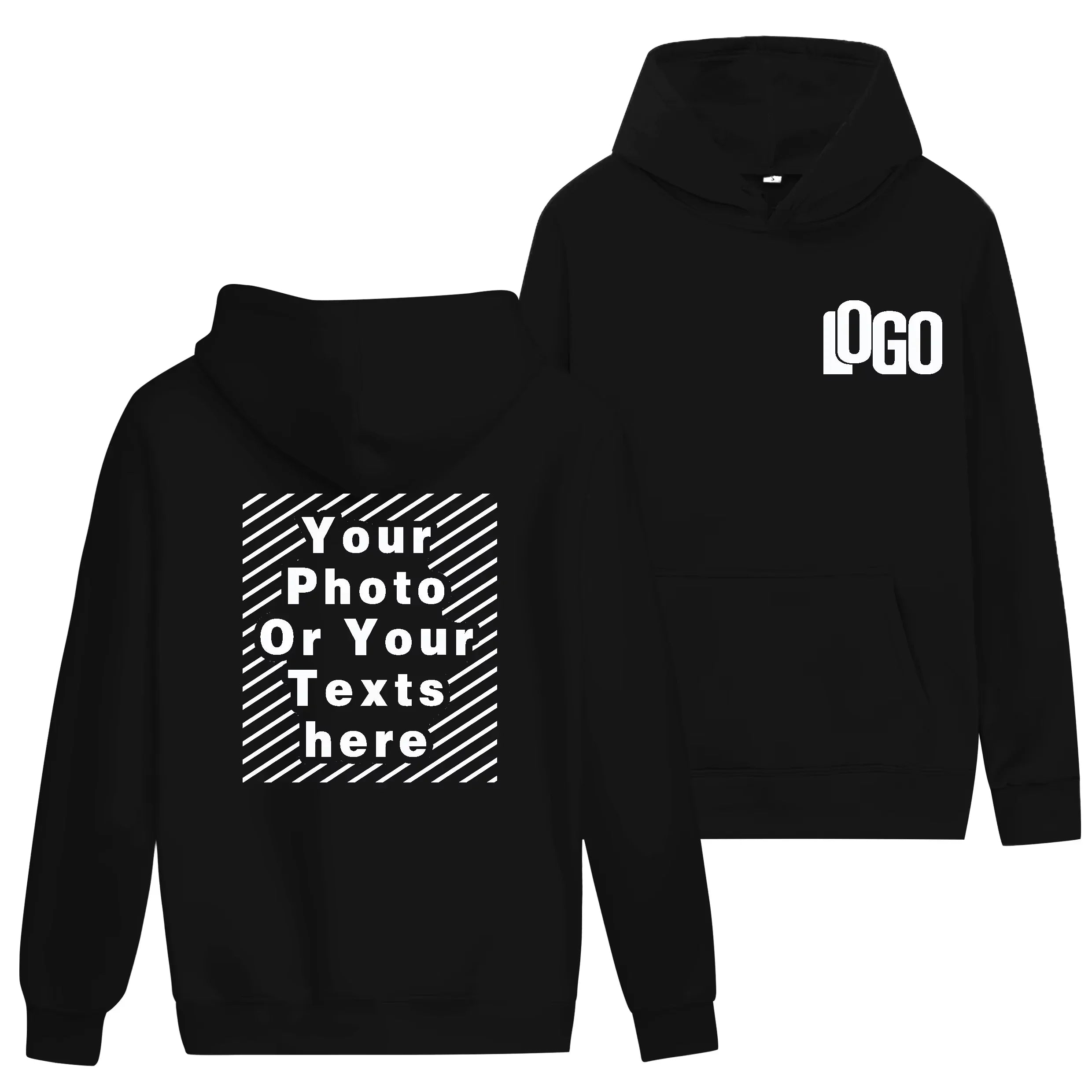 2025 Customized printed hoodies for men and women, loose casual wear, long sleeved hooded sweaters, personalized streetwear