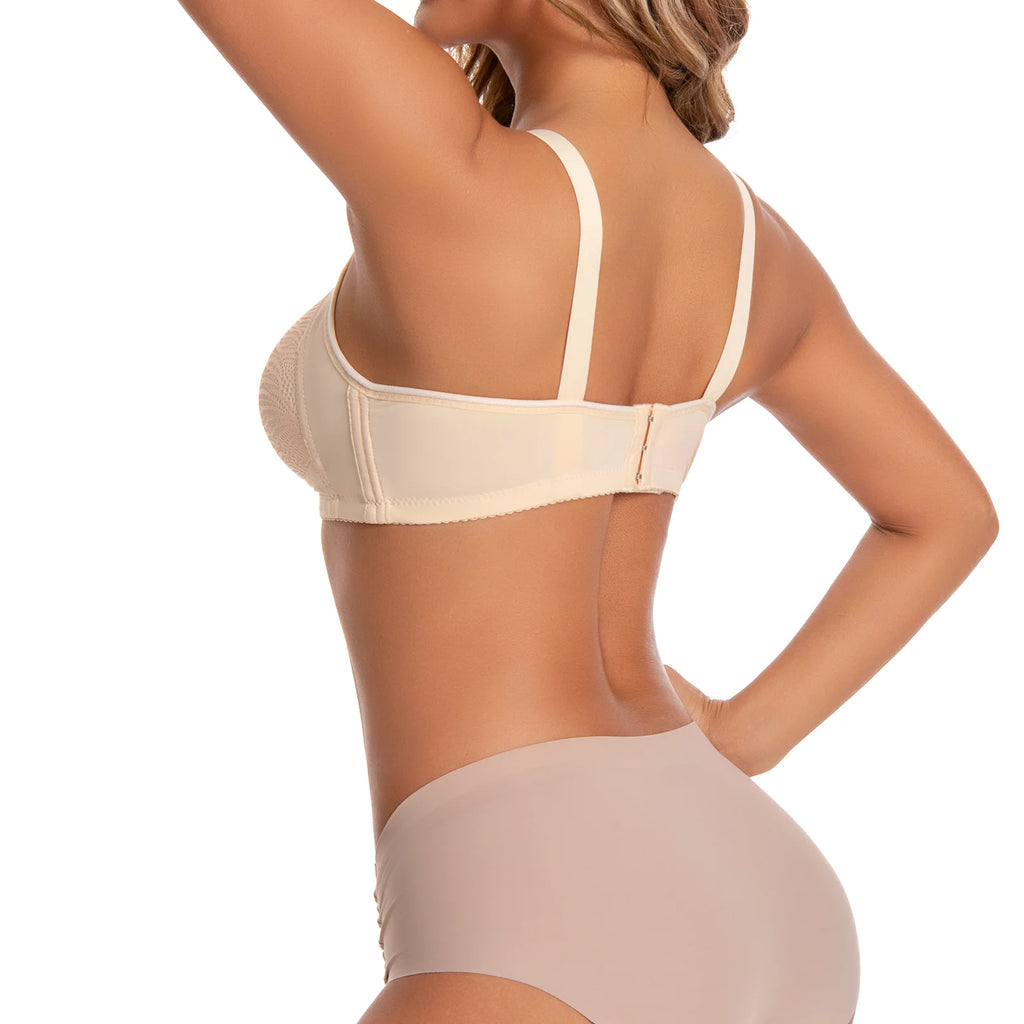 3pcs Women's Bra Lingerie - Appliques Jacquard Lightly Padded Push-Up, Adjustable Straps for Cup A B C D, Sexy Underwear