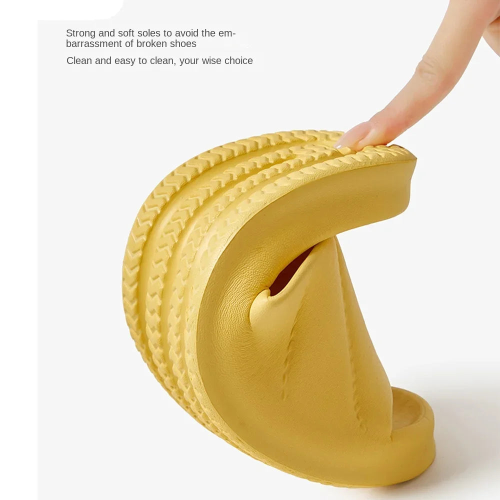 Women's Slippers Soft EVA Sandals Comfortable Stripe Decoration Cute Casual Shoes Non-Slip Shoes Solid Color Bathroom Sandals