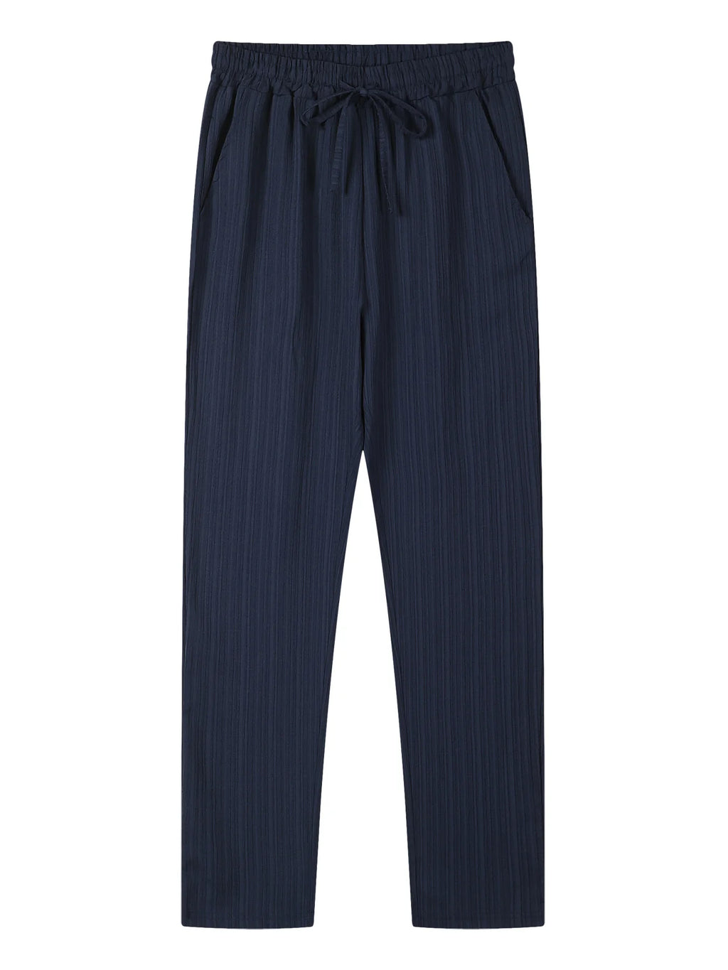 European and American men's shirt set solid color vertical strip lapel short-sleeved casual pants home daily beach set