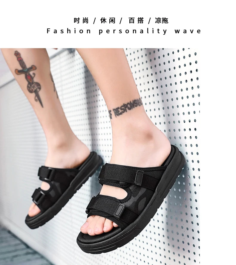 Men's Sandals Flat Sandals Men's Slippers Shoes for Men Wear-resistant Soft and Comfortable Indoor and Outdoor Non-slip Fashion