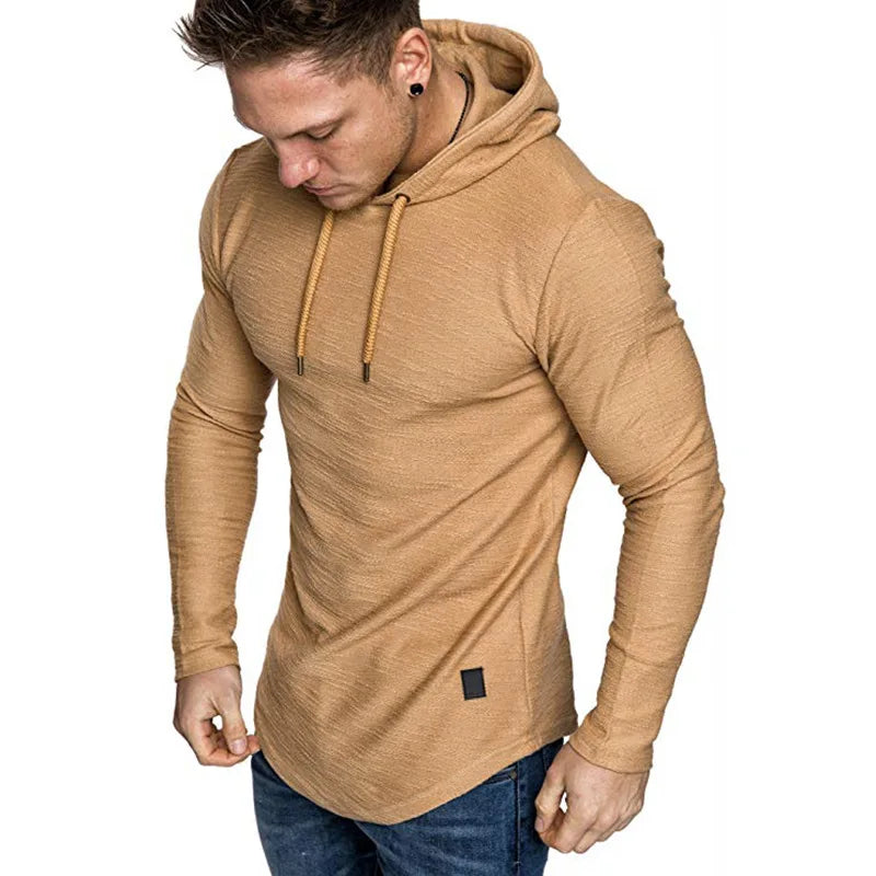Mens Gym Thin Hoodie Long Sleeve Hoodies With Mask Sweatshirt Casual Splice Large Open-Forked Mask Hoodie Sweatshirt Hooded Tops