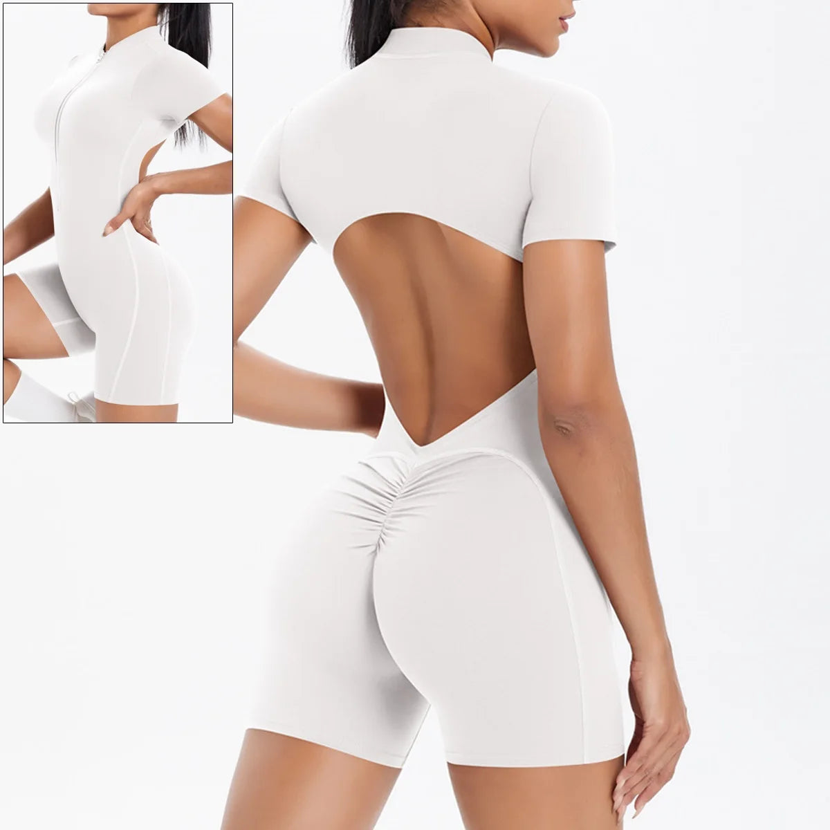 Cloud Rise Women Yoga Jumpsuit Long Sleeve Sports One Piece Suit Gym Pilates Fitness Bodysuit Rompers Workout Overall Sportswear