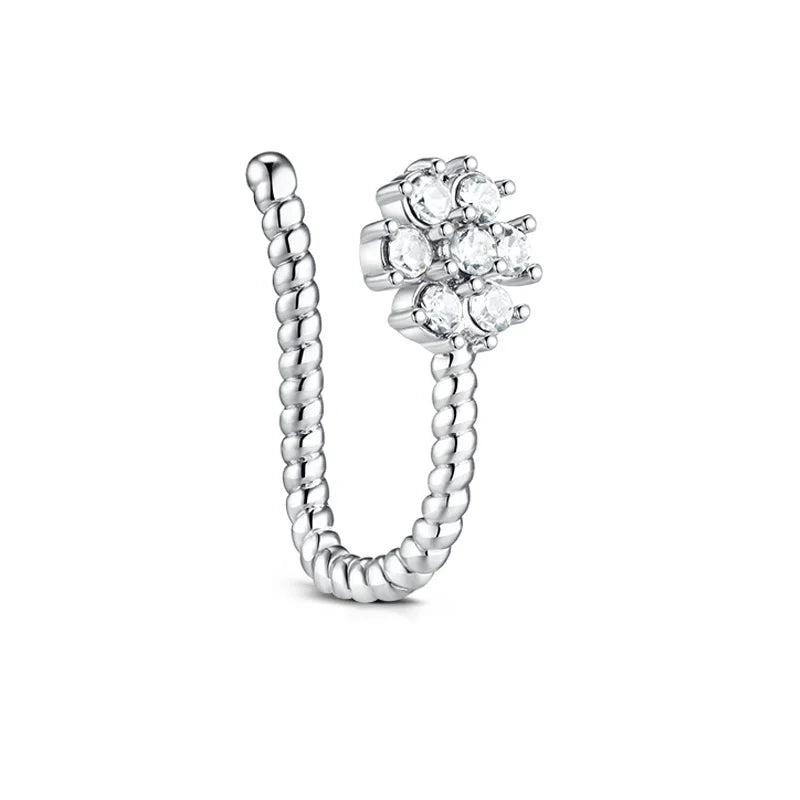 1Pcs Stainless Steel Nose Ring Hoop C Shape Septum Rings Non Piercing Ear Clip Earring Fake Nose RingsWomen Piercing Jewelry