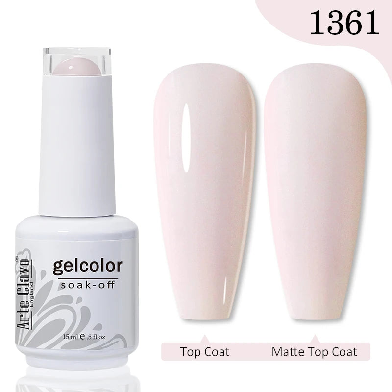 Arte Clavo 15ml Rose Red Pink Color Gel Nail Polish Autumn Winter Hot Sale Long Lasting Soak Off For Manicure Nail Art Gel