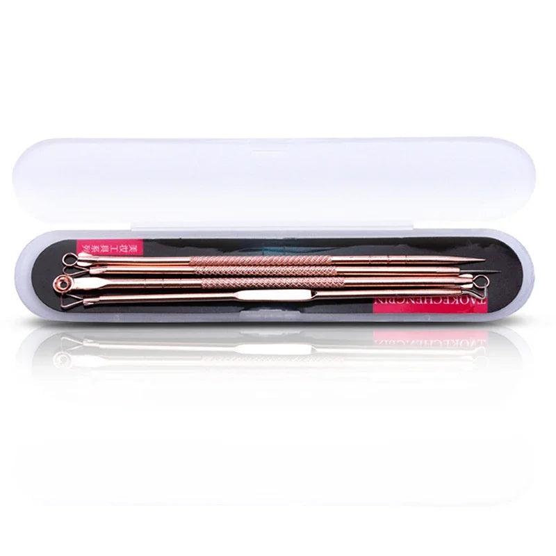 4Pcs Blackhead Removal Needles Black Dots Cleaner Stainless Steel Spot Extractor Acne Treatment Needle Face Clean Care Tool