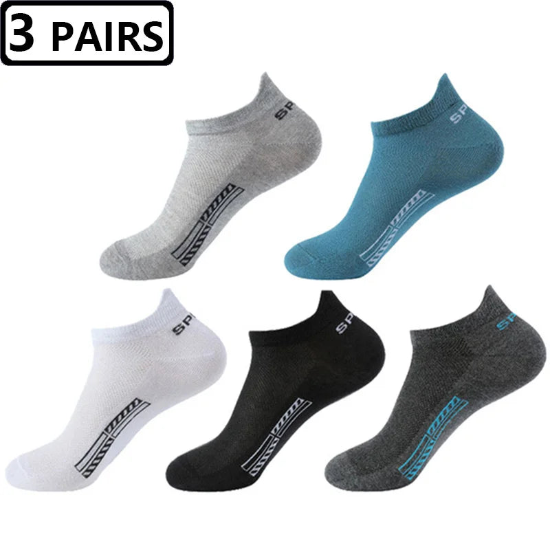 New Socks Men 3pairs/lot High Quality Summer Cotton Socks Breathable Soft Short Funny Ankle Sock Mens Meias Calcetines Size38-43