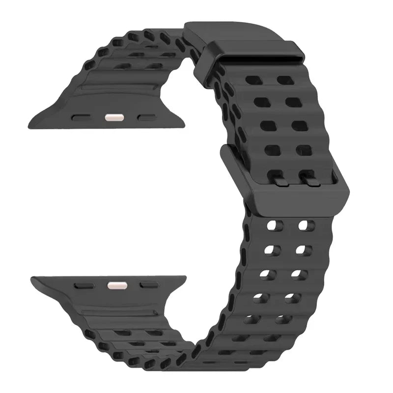 Silicone Strap for Apple Watch Ultra 3 49mm 46 45 44 42 38 41mm 40mm Sport Band for IWatch Series11 10 9 8 7 6 SE 5 4 3 2 Correa