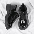 Plus Size Men Leather Shoes Black Platform Lace Up Casual Shoes for Young Men British Style Business Social Shoes Zapatos Hombre