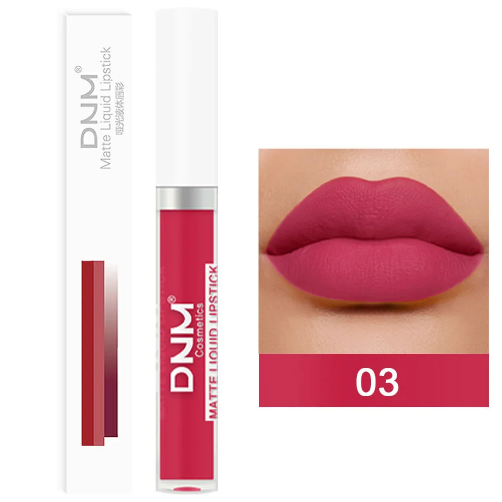 DNM 19 Colors Matte Lip Gloss Waterproof Long-lasting Non-fading Lip Glaze Multi-color Non-stick Cup Lipstick Lipgloss