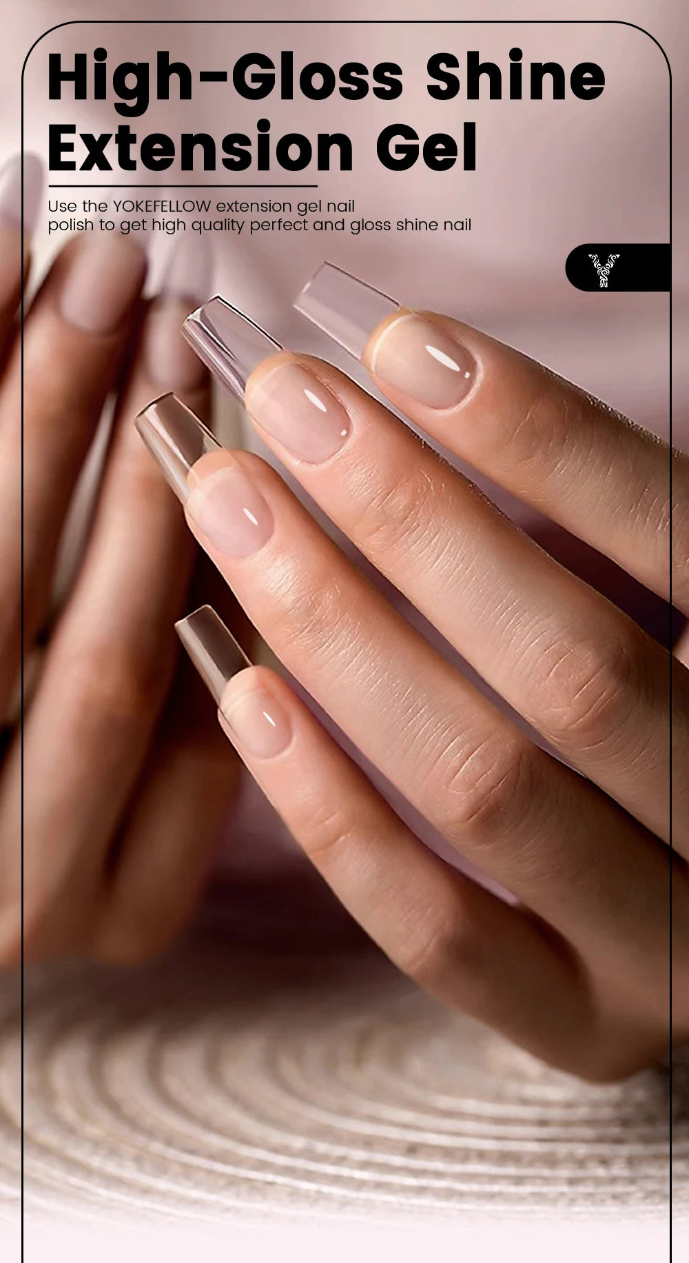 YOKEFELLOW 15g Jelly Extension Gel Nail Polish Nude Pink Clear Building Construct Extend Gel Soak Off UV LED Acrylic Gel Varnish