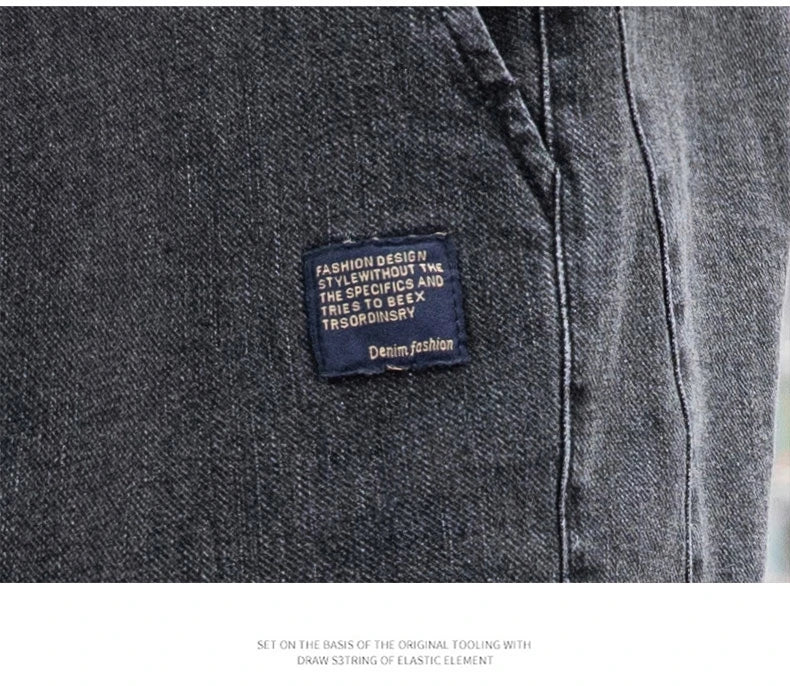 New Big Size 8XL Men's Jogger Jeans Streetwear Black Blue Casual Denim Cargo Pants Stretch Cotton Taper Jeans Baggy Trousers