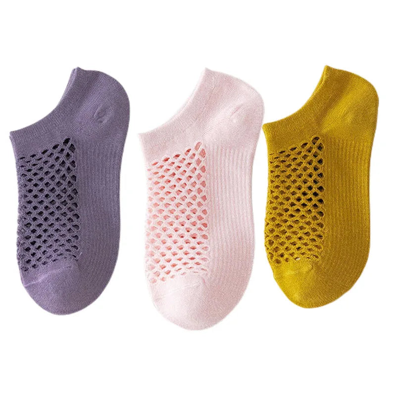 3pairs Women's Socks Breathable Fishnet Casual Ankle Sock Fashion Comfortable High Quality Summer Thin Ladies Calcetines Mujer