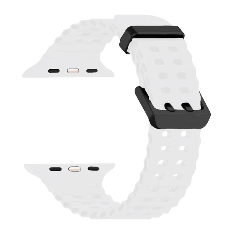 Silicone Strap for Apple Watch Ultra 3 49mm 46 45 44 42 38 41mm 40mm Sport Band for IWatch Series11 10 9 8 7 6 SE 5 4 3 2 Correa