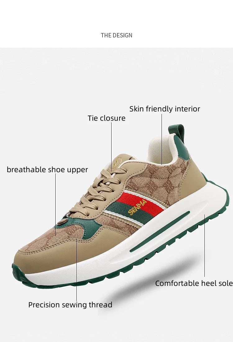 SENMA  Luxury Men's Shoes Men Casual Shoes Men's Skateboard Shoes Retro Platform Sneakers Unisex Women's Sports Shoes Sneakers