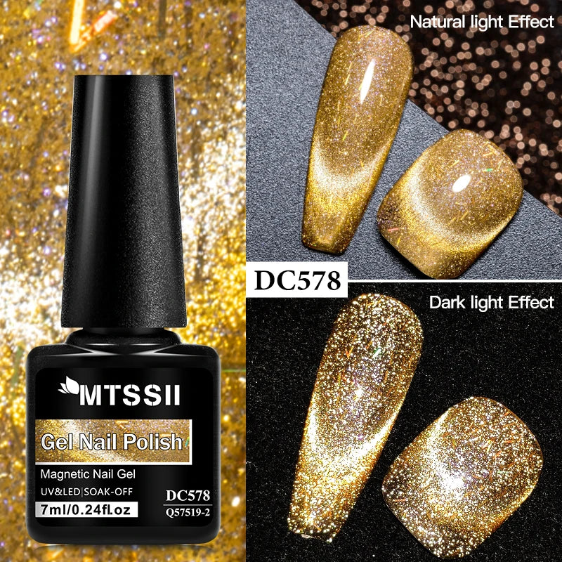 7ml Moonlight Magnetic Cat Eye Gel Nail Polish Grey Blue Red Black Autumn and Winter Nails Ultra Shine Soak Off UV Gel Nail Art