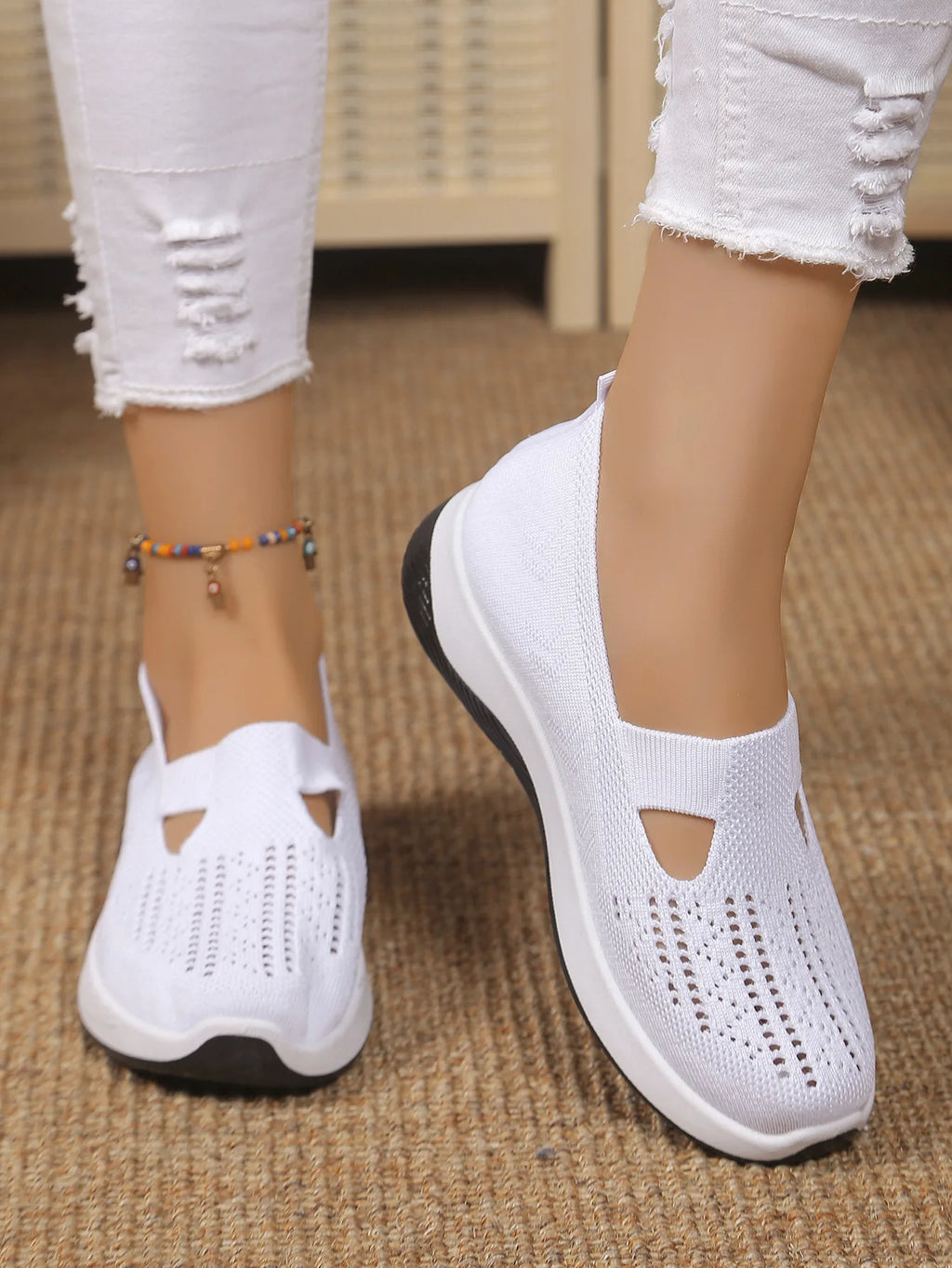 New Women's Sneakers Breathable Mesh Casual Shoes for Women Comfortable Soft Sole Walking Shoes Fashion Shallow Mouth Flat Shoes