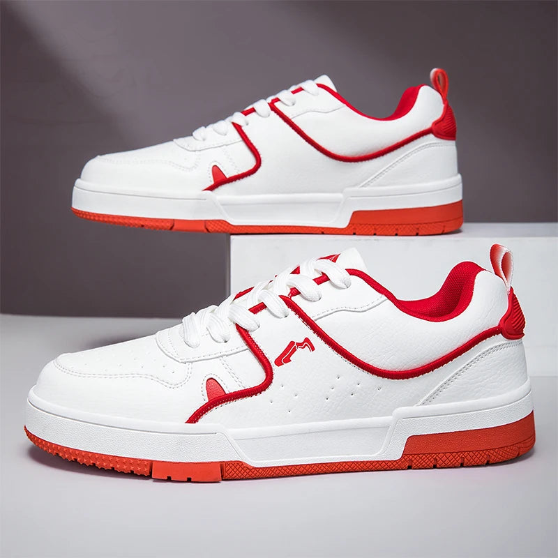 Men Board Shoes Autumn Trendy Lace Up Flat Sports Shoes Anti Slip Comfortable Couple Daily Wear Casual Sneakers for Men