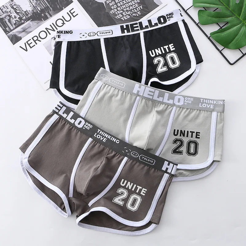 1/3/4 PCS Men's Underwear Boxer Shorts Sexy Panties Cotton Boxers Sports Comfort Man Underpants Shorts Homme U Convex Lingerie