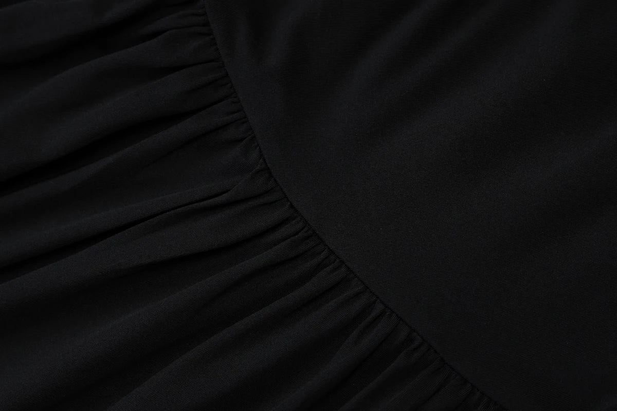 Hugcitar One Shoulder Ruched Sleeveless Solid Pleated Sexy Irregular Y2K Maxi Dress Summer Elegant Party Women Clothes Vacation