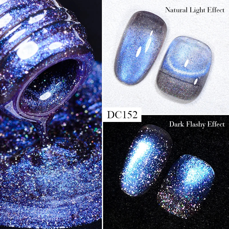 7ml Moonlight Magnetic Cat Eye Gel Nail Polish Grey Blue Red Black Autumn and Winter Nails Ultra Shine Soak Off UV Gel Nail Art