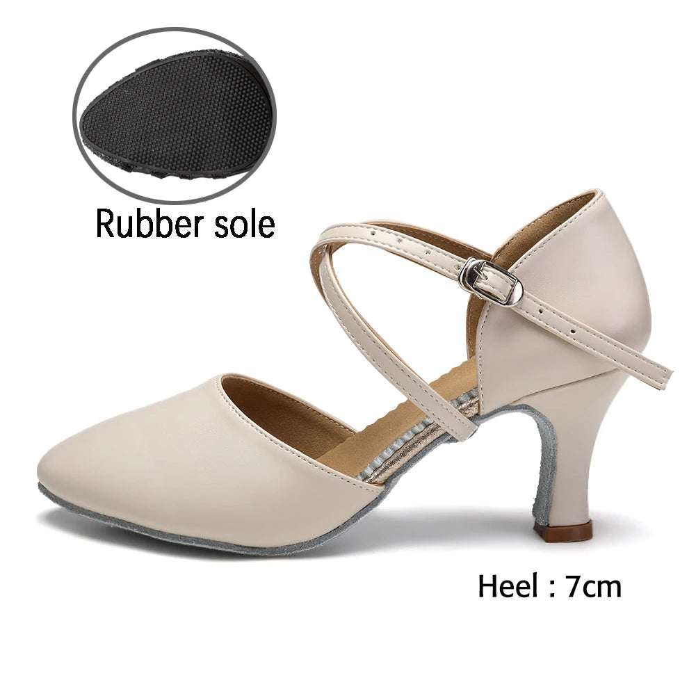 DKZSYIM Women Dance Shoes Latin Party Tango Jazz Elegant Dancing Shoes Lace-up Suede Sole Closed Toe Microfiber Leather 7 Colors