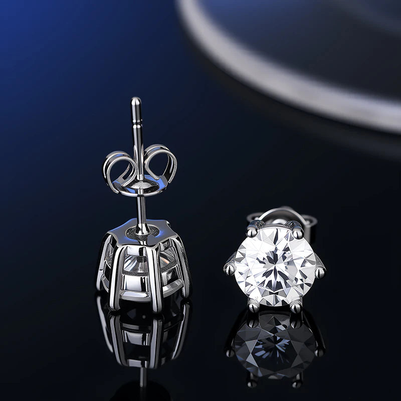 100% Earrings Moissanite for Women Pass Diamond Test Pen Ear Studs 925 Sterling Silver Fine Jewelry
