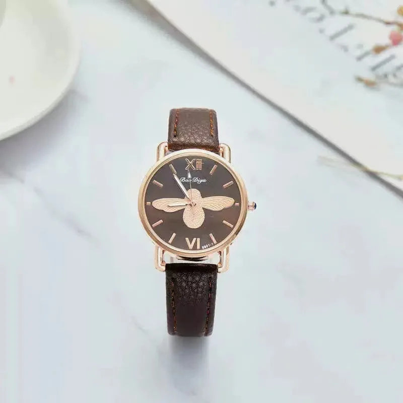 Simple Cute Womens Watches Ladies Fashion Bee Watch New Simple Casual Womens Analog WristWatch Bracelet Gift Relogios Feminino