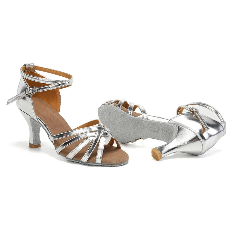 Hot Selling Women's Tango/Ballroom/Latin Dance Dancing Shoes Heeled Salsa Professional Dancing Shoes For  Girls Ladies 5cm/7cm