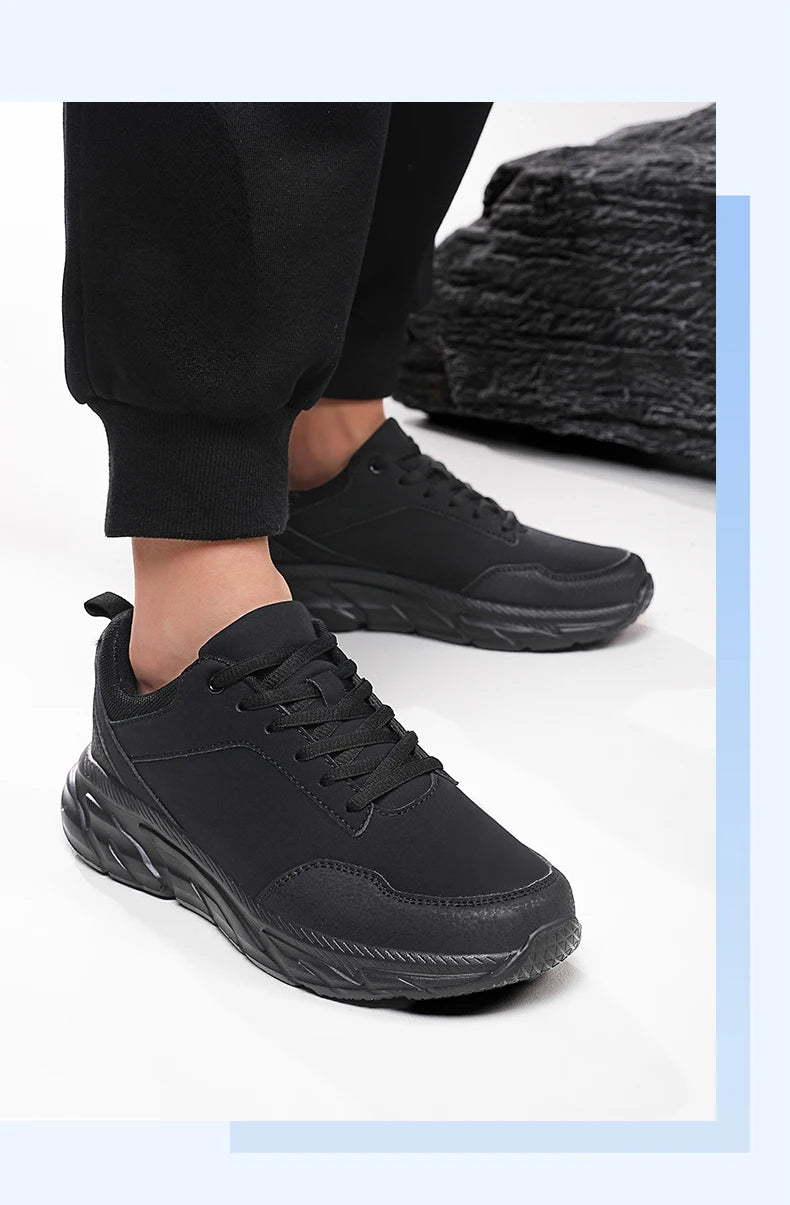 Autumn Men Sneakers Thick Soled Casual Shoes Men Cushioning Sports Shoes Outdoor Waterproof Walking Shoes Plus Size 39-48