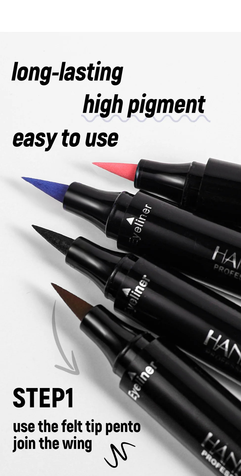 Long Lasting Triangle Liquid Eyeliner Stamp Waterproof Quick Dry No Smudging Eye Cosmetics Tool for Professional Makeup