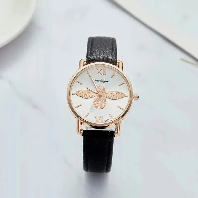 Simple Cute Womens Watches Ladies Fashion Bee Watch New Simple Casual Womens Analog WristWatch Bracelet Gift Relogios Feminino