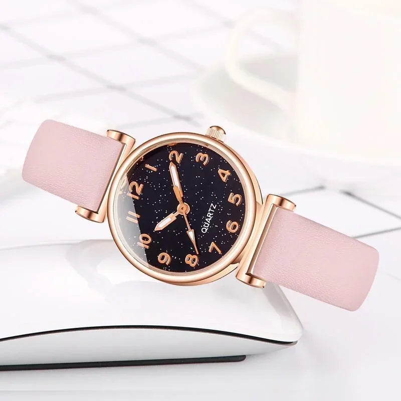 Quartz Watch Leather Strap Simple Design Dial Small Fashion Women Wristwatch Casual Watch relojes para mujer часы женские