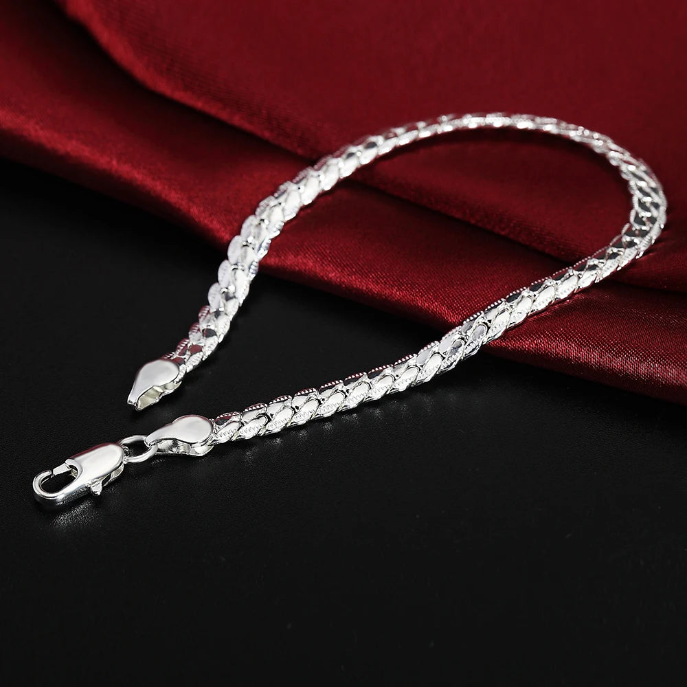 Fine 925 sterling silver Chain stars Bracelets for women Charms fashion designer party Wedding Jewelry Holiday gifts