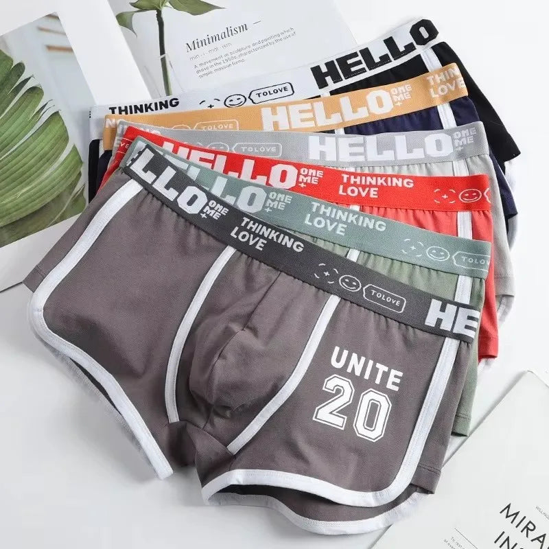 1/3/4 PCS Men's Underwear Boxer Shorts Sexy Panties Cotton Boxers Sports Comfort Man Underpants Shorts Homme U Convex Lingerie