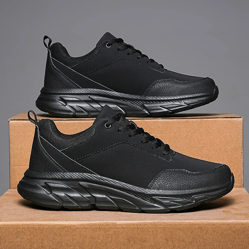 Autumn Men Sneakers Thick Soled Casual Shoes Men Cushioning Sports Shoes Outdoor Waterproof Walking Shoes Plus Size 39-48
