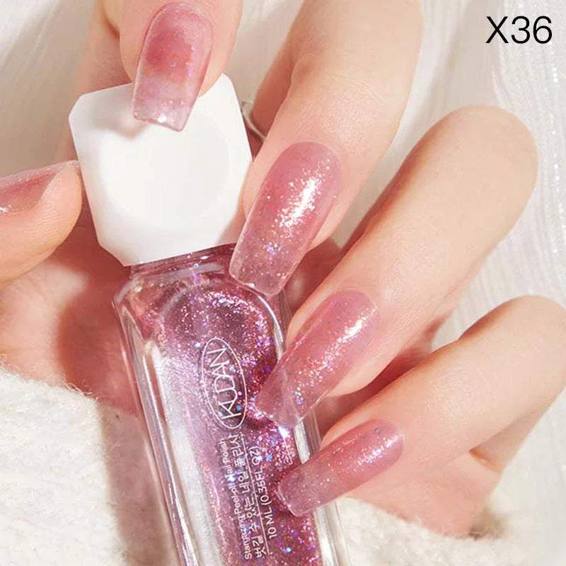 10ml Peel Off Water-Based Starry Nail Polish Fast Drying Long-Lasting Healthy And Brightening Effect No Need Lamp Cure