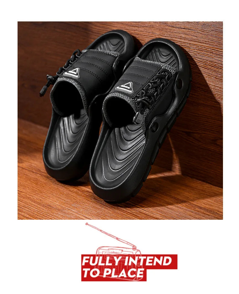 New Men's EVA Platform Massage Slippers Home Mute Anti-slip Slides Outdoor Beach Casual Sandal Shoes for Men Sandalias De Hombre