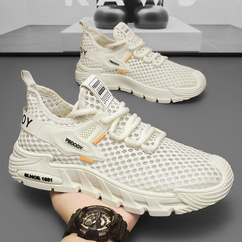 2025 Men's Casual Shoes Summer Beach Anti-slip Wading Shoes Outdoor Comfortable Breathable Mesh Sneakers Men Zapatos De Hombre