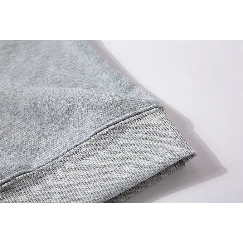 Autumn and Winter Men's Casual Street Hooded Sweatshirt - Hand-painted Cartoon Human Figure Letter Pattern Printed Hooded Shirt