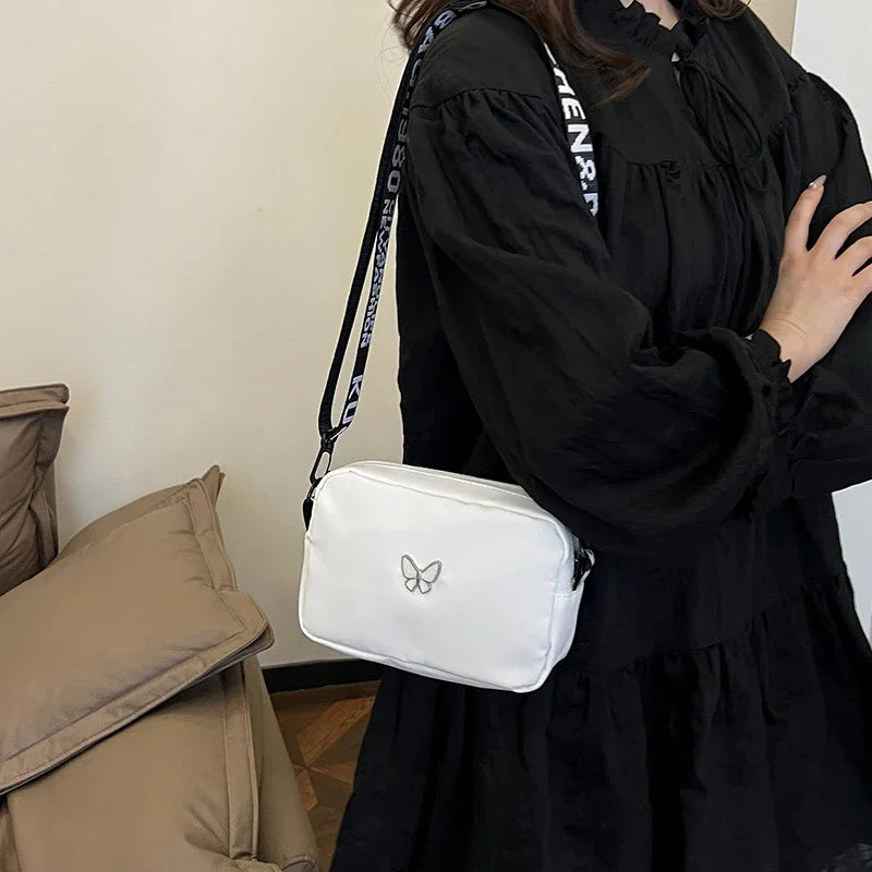 New Fashion Women Crossbody Bags Makeup Bag Women Trend Lingge Embroidery Camera Shoulder Bag Design Nylon Small Messenger Bag