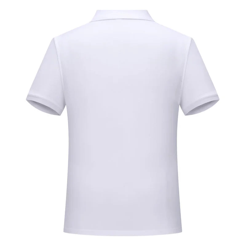 Solid color cotton breathable men's and women's polo shirts, T-shirts, printed logos, embroidered summer workwear, short sleeves