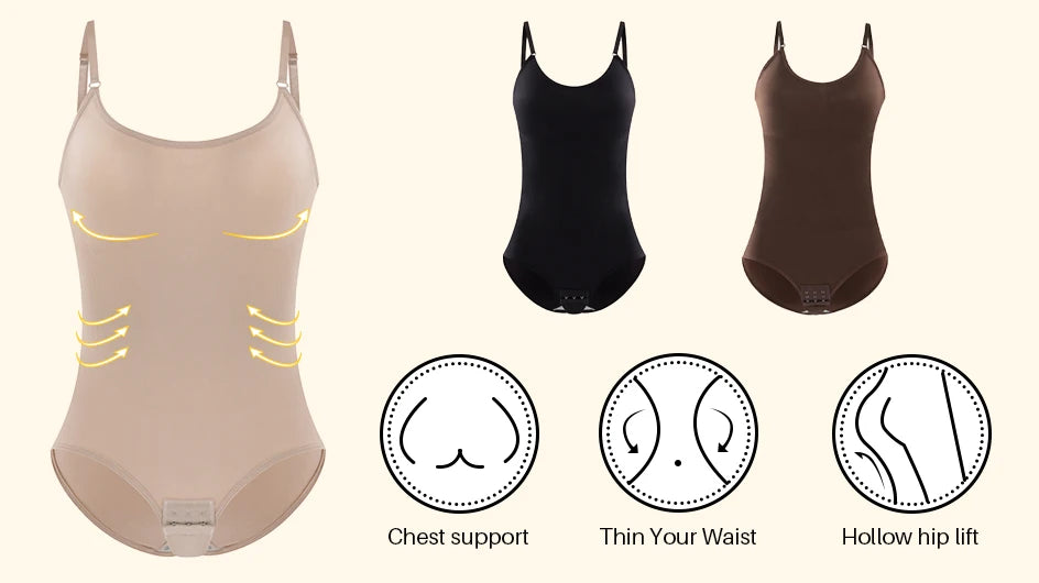 Women Slimming Shapewear Seamless Slimming Butt Lifter Full Body Shaper Smooth Out Bodysuit Open Crotch High Elastic Body Suits