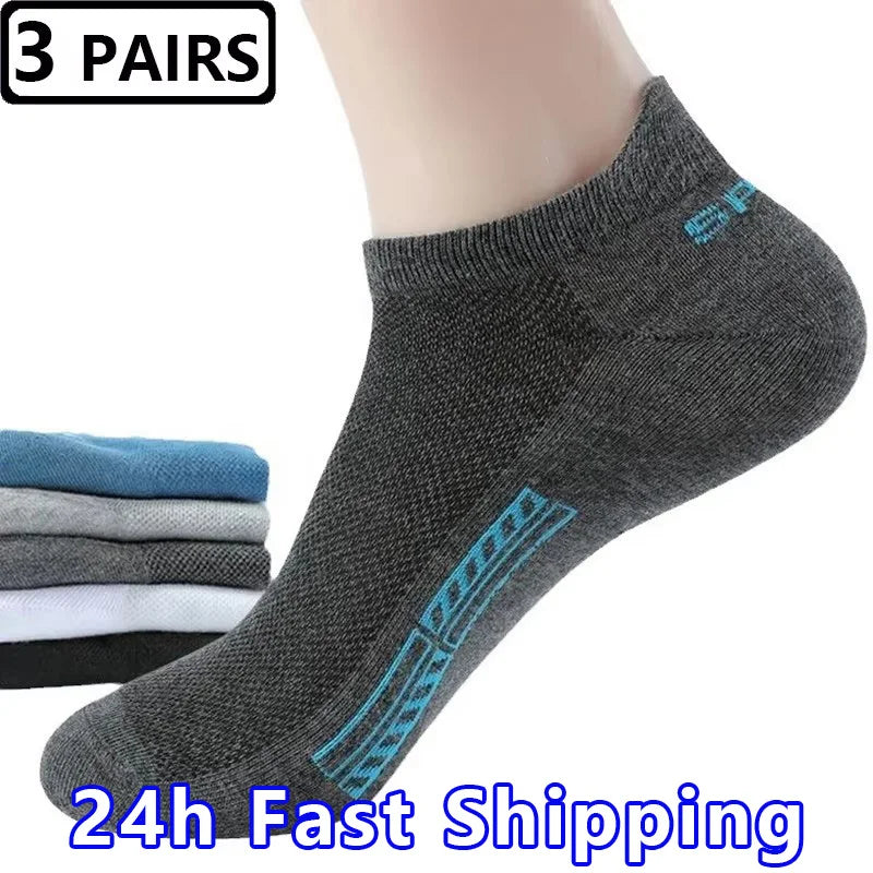 New Socks Men 3pairs/lot High Quality Summer Cotton Socks Breathable Soft Short Funny Ankle Sock Mens Meias Calcetines Size38-43